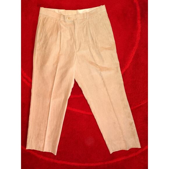 Pronti Ultra Suede Cream Slacks SZ 36 X 30 - Picture 3 of 5